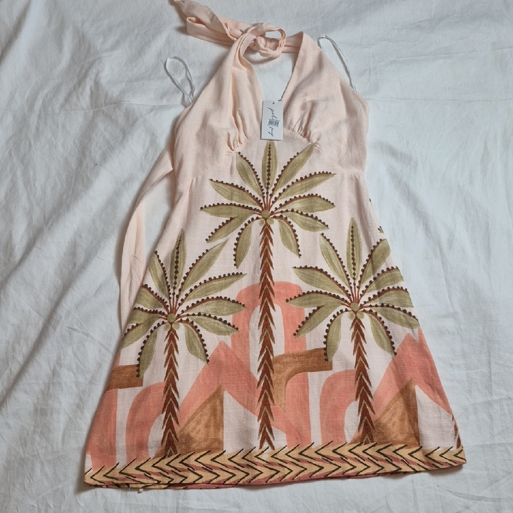 Petal & Pup Backless Dress - Pink and Green